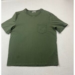 Carbon2Cobalt Men's Green‎ Crew Neck Pocket T-Shirt Size M Garment Dyed Soft